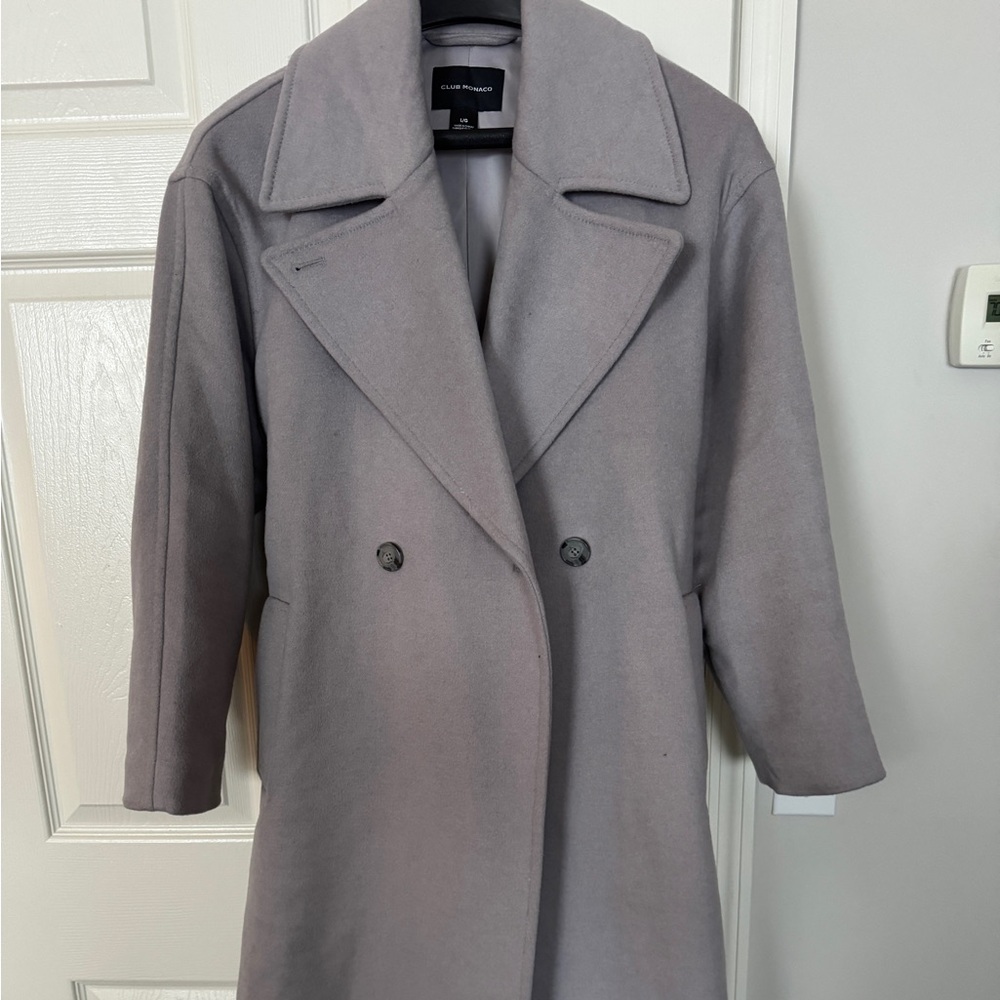 Club Monaco Soft Lavender Tie Waist Coat